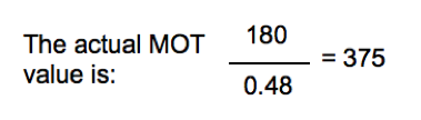 Calculation for testing LPG engines