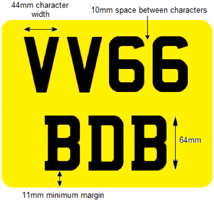 Motorcycle registration plate character spacing Motorcycle registration plate character spacing
